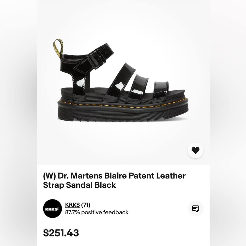 Dr. Martens Black Blaire Sandals SOLD